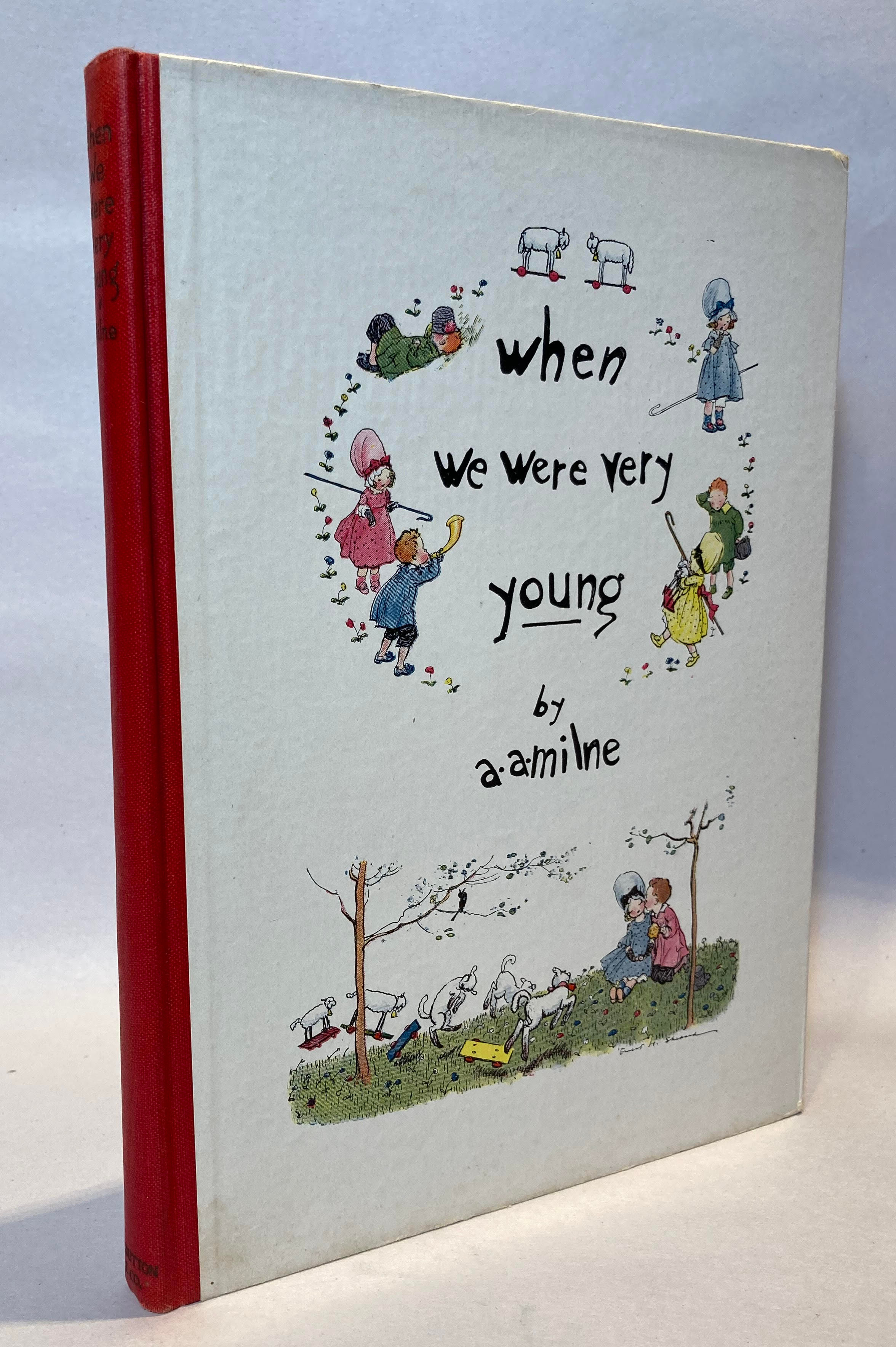 When We Were Very Young by A. A. Milne | Red quarter-cloth