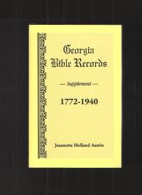 image of Georgia Bible Records, Supplement, 1772-1940