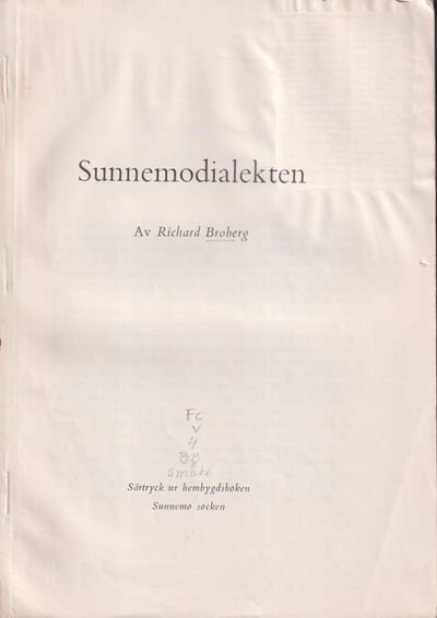 Sunnemodialekten [= rubrik].