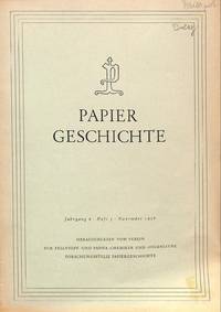 Papiergeschichtliche Veröffentlichungen von Franz Zuman. by WISSO WEISS - from Frits Knuf Antiquarian Books (SKU: 13726)