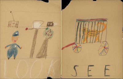 Archive of Children’s Art from Two Young Students in the Bronx, c. 1937–1945