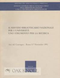 SERVIZIO BIBLIOTECARIO NAZIONALE PER L'UNIVERSITA: UNO STRUMENTO PER LA RICERCA