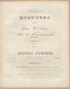 [Op. 82, nos. 1-2]. Trois Quatuors pour deux Violons, Alto et Violoncelle... Oeuv. 82. No. I...[II]. Prix 1 2/3 Rthlr. [Parts]