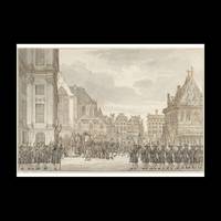 Arrival of Prince Willem V and Frederica Sophia Wilhelmina van Prussia at the Town Hall on Dam...