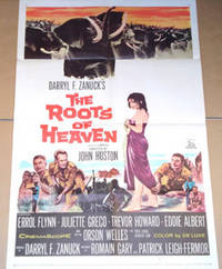 ROOTS of HEAVEN 1958 MOVIE POSTER ERROL FLYNN, ORSON WELLES,  JOHN HOUSTON