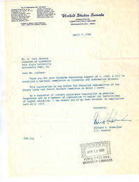 A Small Archive of Three Typed Letters Signed on His U. S. Senate Stationery by Senator Richard S. Schweiker - 1969