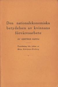 Den nationalekonomiska betydelsen av kvinnans…