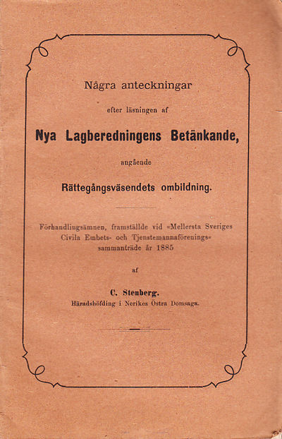 Några anteckningar efter läsningen af Nya…