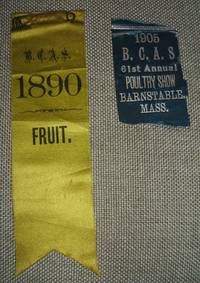 Lot of 2 Antiquarian Ribbons from the B. C. A. S. Barnstable County  Agriculture Society