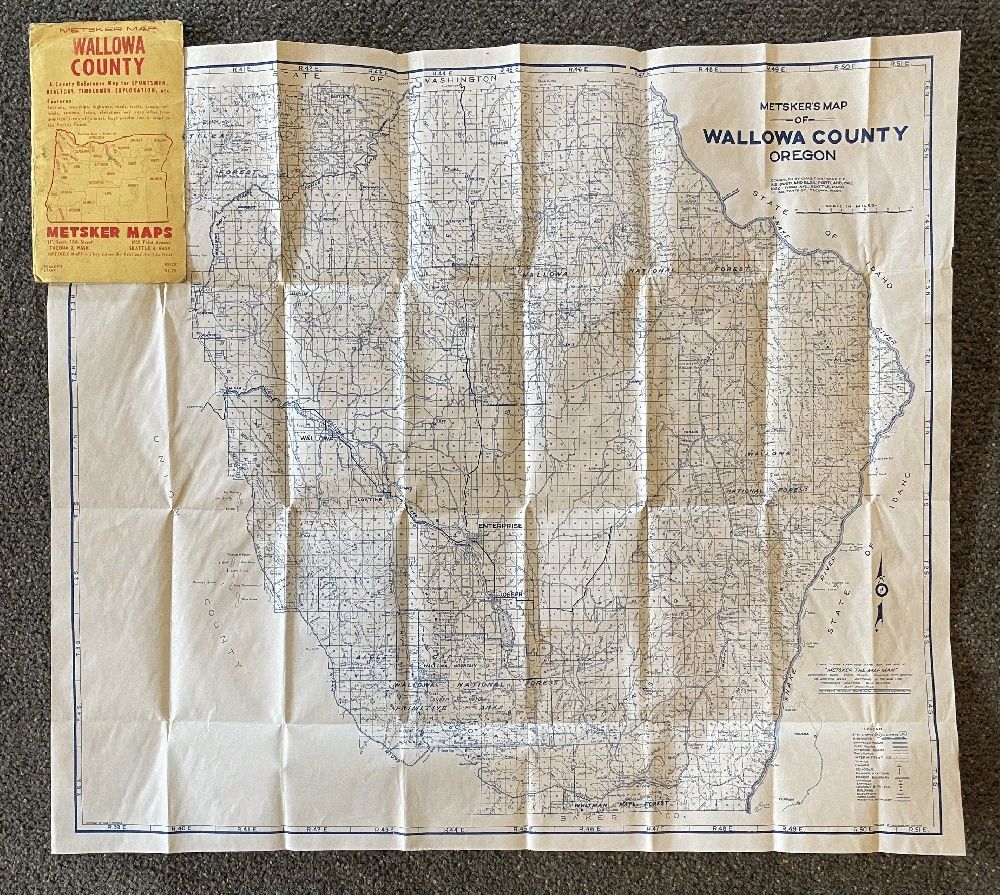 Metsker's Map of Wallowa County Oregon by Chasf. F Metsker Paperback