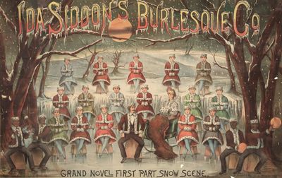 New York: H. Seibert & Bro. Rare lithographed poster advertising a winter scene from a performance b...