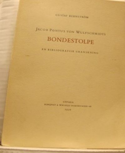 Jacob Pontus von Wulfschmidts Bondestolpe. En…