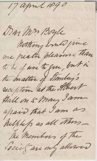 Fine Long Autograph Letter Signed to Mrs Boyle (Sir Samuel White, 1821-1893, Explorer & Sportsman)