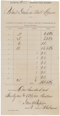 Document Signed as Collector of Internal Revenue for the Second Alabama District, 1881