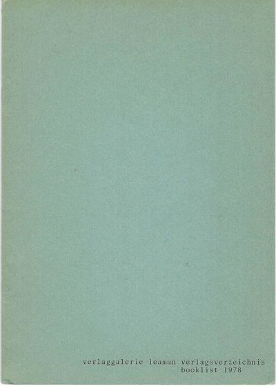 [From inside of upper wrapper]: verlagsverzeichnis/booklist, August 1978