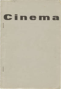 Original bound gathering of four programs for film screenings held by The Group for Film Study,...