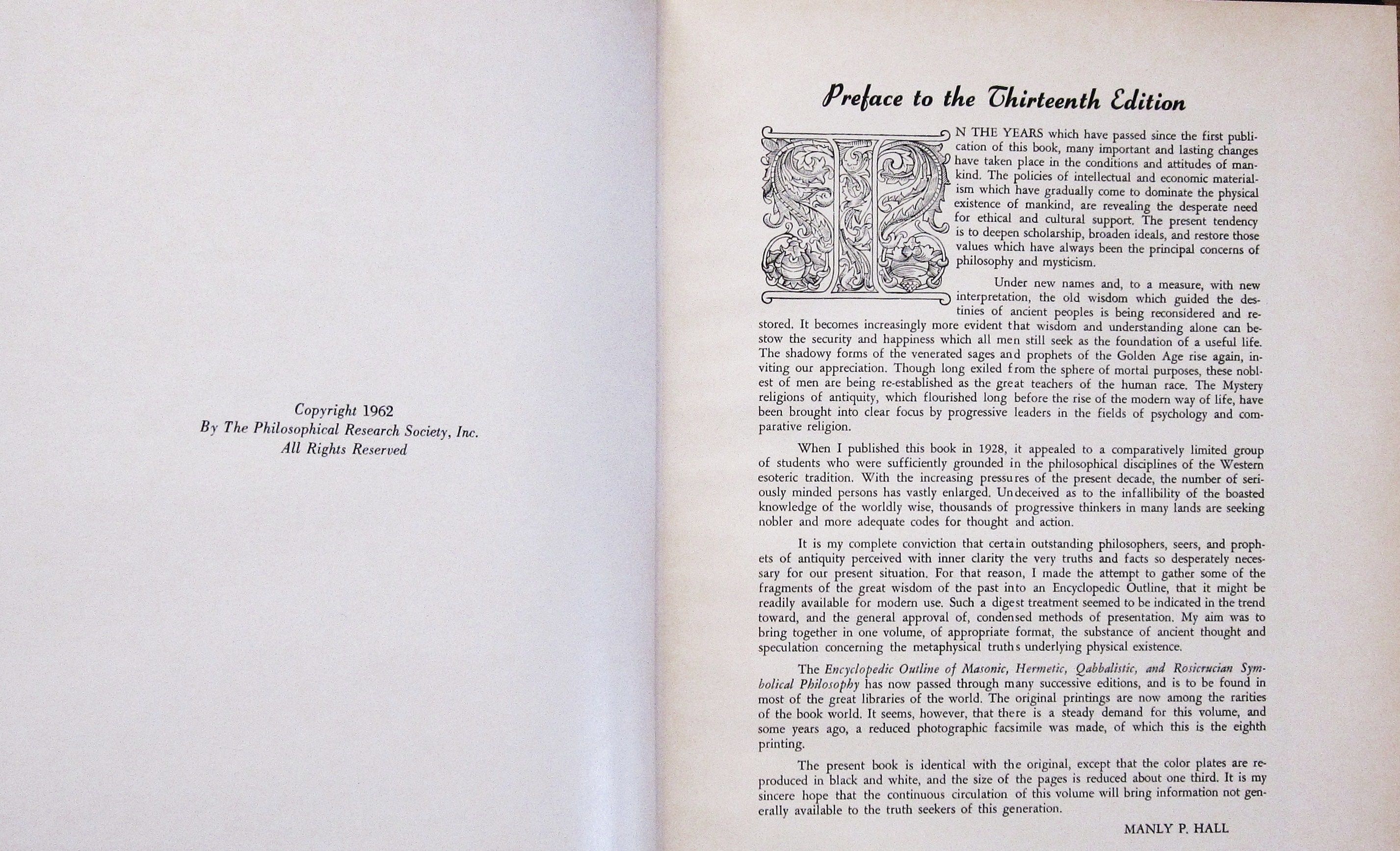 BIBLIO | The Secret Teachings of All Ages: An Encyclopedic Outline of