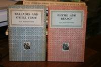 Ballades and Other Verse. 2 Volumes, with Rhyme and Reason, both Signed by H. M MACKINTOSH - First Edition - 1953 - from Foster Books (SKU: 31468)