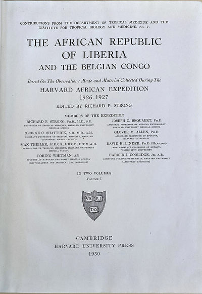 The African republic of Liberia and the Belgian Congo. Presentation copy