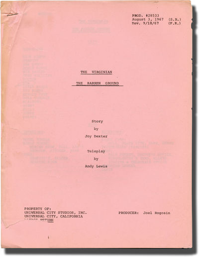 The Virginian: The Barren Ground (Two draft scripts for the 1967 television episode)