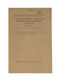 Early Copyright Litigation and its Bibliographical Interest