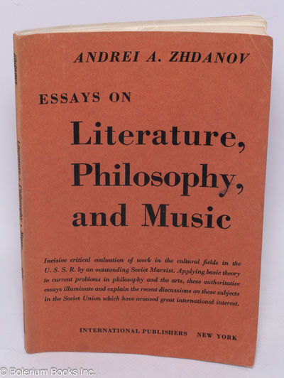Essays on literature, philosophy, and music
