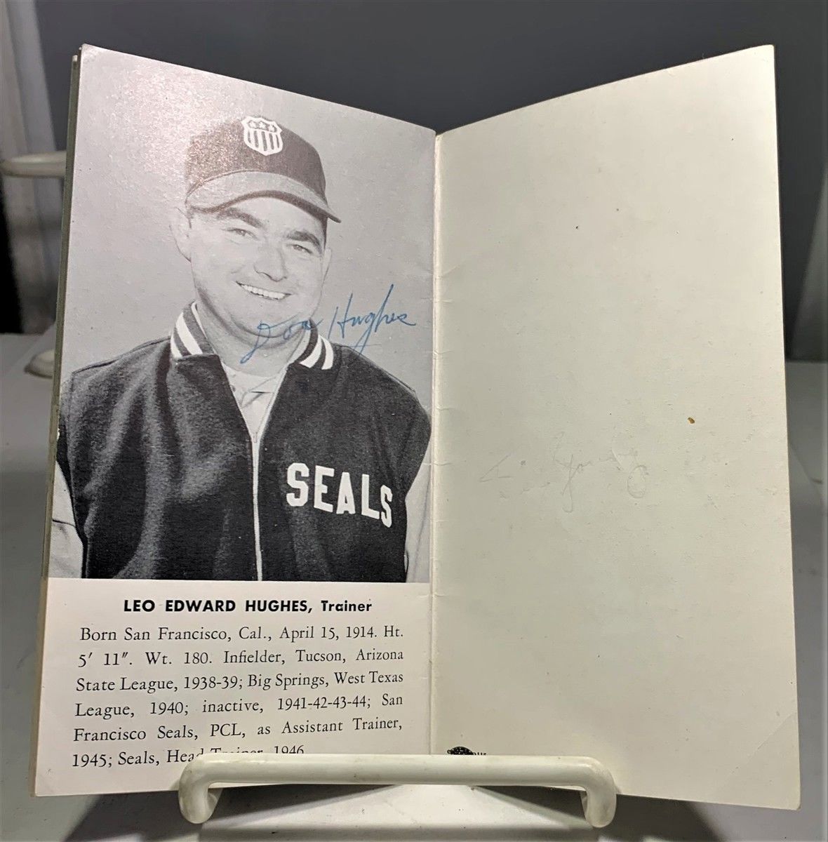 The San Francisco Seals 1947 Line-up Booklet Signed By Players