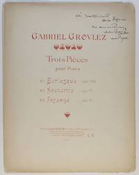 image of 'Nocturne', no. 2 of 'Trois Pièces pour piano', (Gabriel, 1879-1944, French Conductor, Composer & Critic)