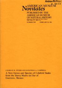 A New Genus and Species of Colubrid Snake from the Sierra Madre Del Sur of Guerrero, Mexico