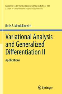 Variational Analysis and Generalized Differentiation II : Applications