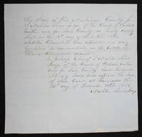 Handwritten Certification by Judge Mahlon Sims of Sabella Cleaveland as Administrator of the...