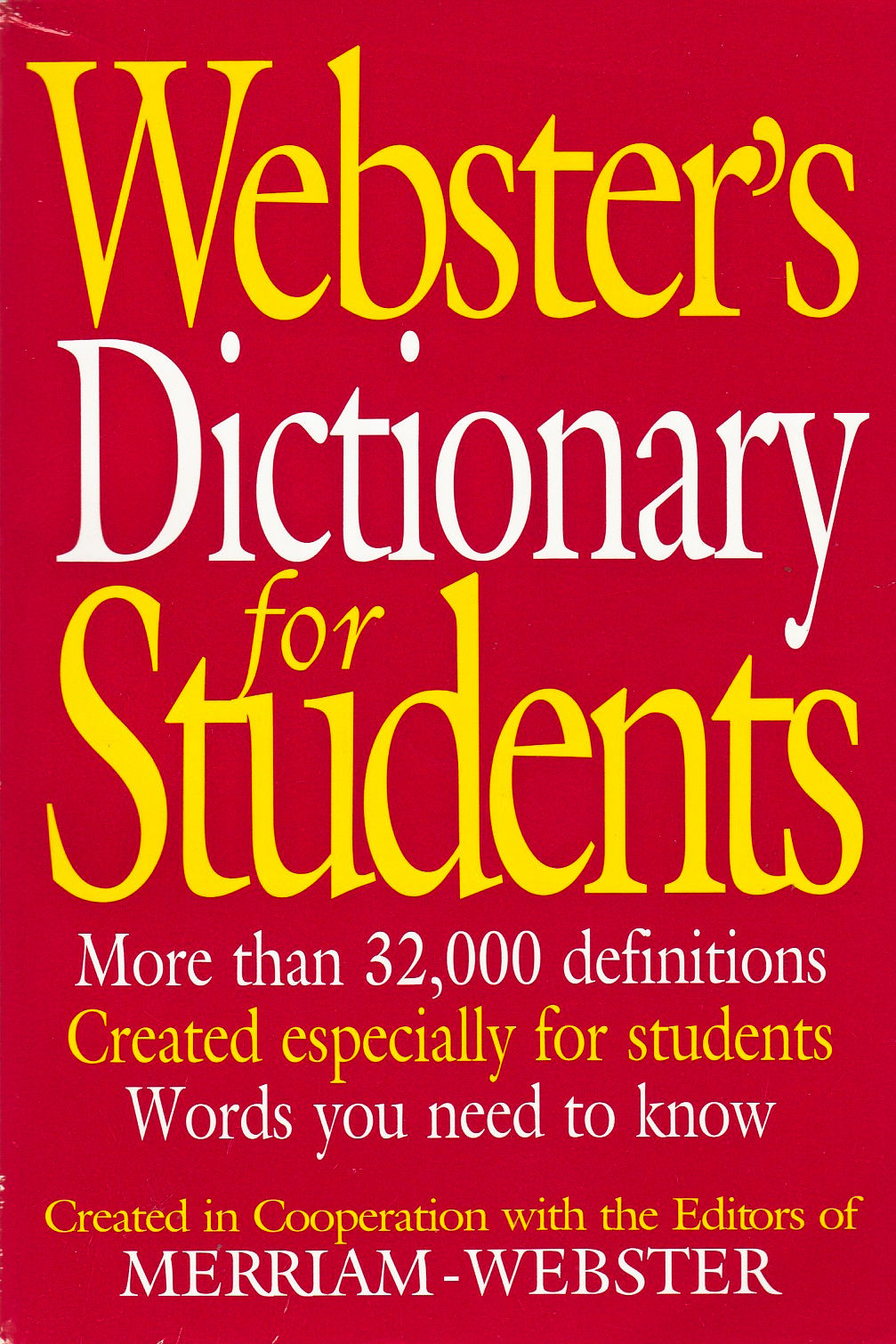 ster's Dictionary for Students by Merriamster Paperback 7