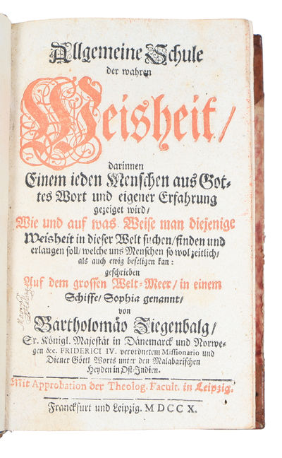 Allgemeine Schule der wahren Weisheit darinnen einem ieden Menschen aus Gottes Wort und eigener Erfahrung gezeiget wird, wie und auf was Weise man diejenige Weisheit in dieser Welt suchen, finden und erlangen soll, welche uns Menschen so wol zeitlich,... (photo 2)