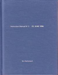 TERRI WEIFENBACH: INSTRUCTION MANUAL NO 3: 25. JUNE 1996 (NAZRAELI PRESS ONE PICTURE BOOK NO. 4)...