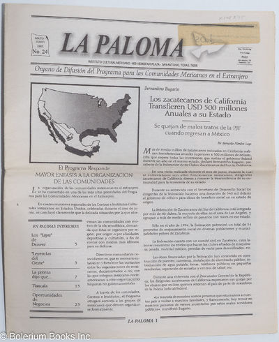 La Paloma: organo de difusión del programa para las comunidades Mexicanas en el extranjero; no. 24, Mayo-Junio de 1995