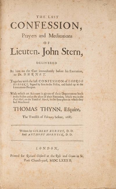 1682. London: Printed for Richard Chiswell, 1682.. London: Printed for Richard Chiswell, 1682. Confe...