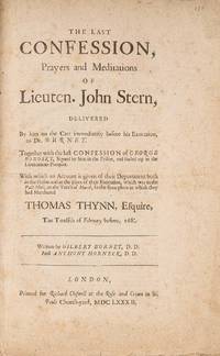 The Last Confession, Prayers and Meditations of Lieuten. John Stern..