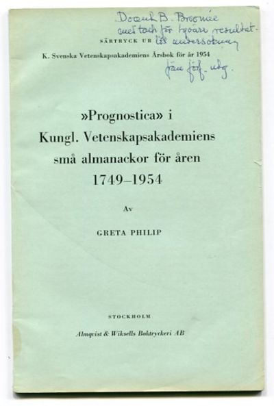 ”Prognostica” i kungl. Vetenskapsakademiens små…