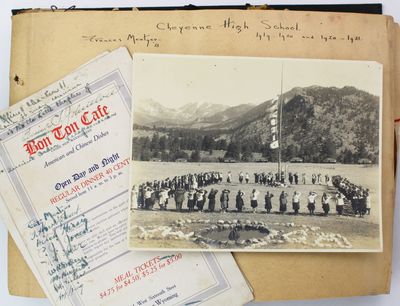 [Scrapbook and Vernacular Photograph Album Documenting Frances Mentzer's High School Years in Cheyenne, Wyoming]