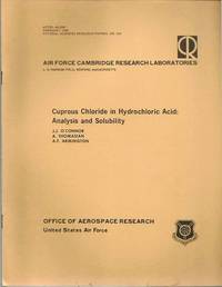 Cuprous Chloride in Hydrochloric Acid: Analysis and Solubility.