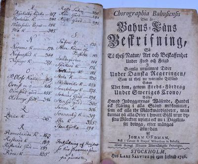 Chorographia Bahusiensis, thet är Bahus-läns beskrifning, så til thess natur, art och beskaffenhet. . . (photo 2)