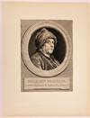 ENGRAVED PORTRAIT OF BESPECTACLED BENJAMIN FRANKLIN IN A FUR CAP. "BENJAMIN FRANKLIN. NE A BOSTON, DANS LA NOUVELLE ANGLETERRE LE 17 JANVIER 1706.