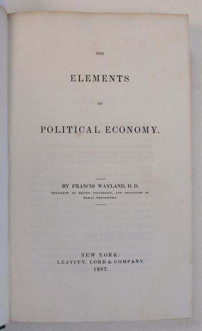THE ELEMENTS OF POLITICAL ECONOMY