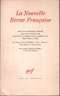 image of La nouvelle revue litteraire n° 219