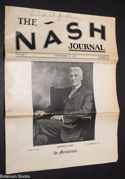 The Nash Journal. Volume 1, Number 52. November 28, 1927