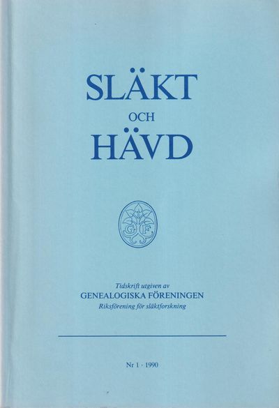 Släkt och Hävd 1990:1-4.