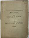 MEMORANDA OF THE LATE AFFAIR OF HONOR BETWEEN HON. T. L. CLINGMAN, OF NORTH CAROLINA, AND HON. WILLIAM L. YANCEY, OF ALABAMA