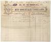 Early 1890s Red Mountain Vineyard Billhead