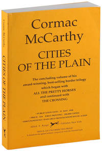 CITIES OF THE PLAIN - UNCORRECTED PROOF COPY by McCarthy, Cormac - 1998