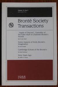 BrontÃ« Society Transactions 1988 Part 5 Volume 19